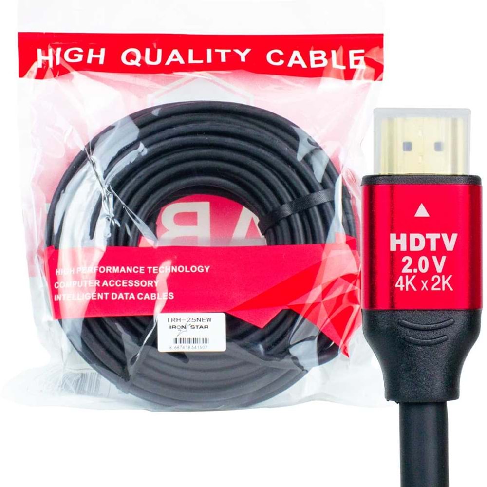 IRN HDMI KABLO 2MT KIRMIZI BAŞLIK IRH-2NEW