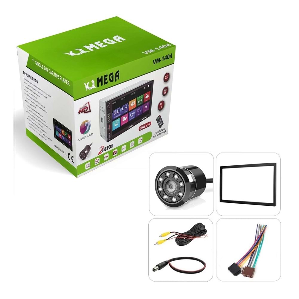 MEGA VM-1404 DOUBLE TEYP 7 İNÇ 4X65 WATT MİRRORLİNK