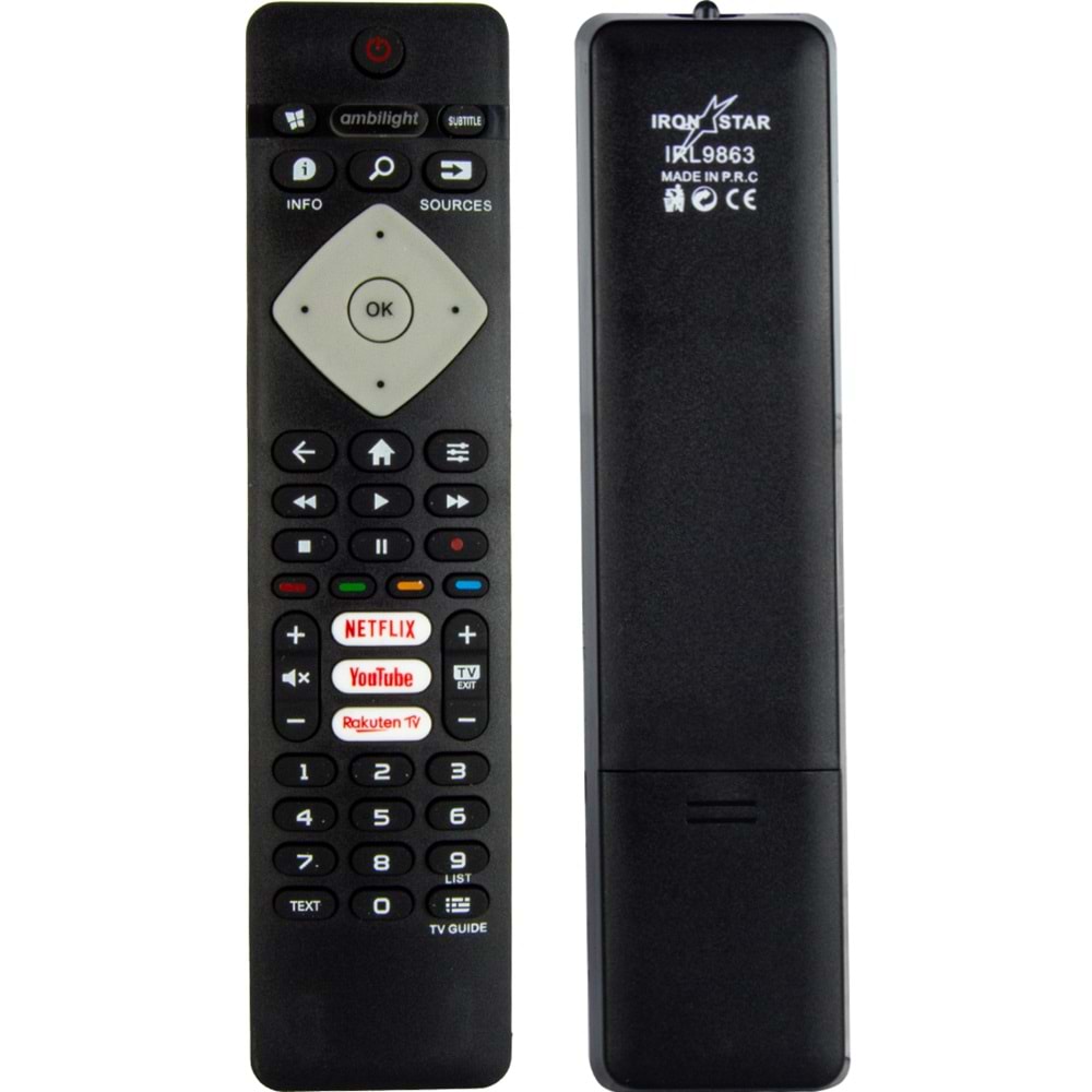 PHILIPS NETFLIX-RAKUTEN TV TUŞLU SES KOMUTLU MİKROFONLU TV KUMANDA IRL9863