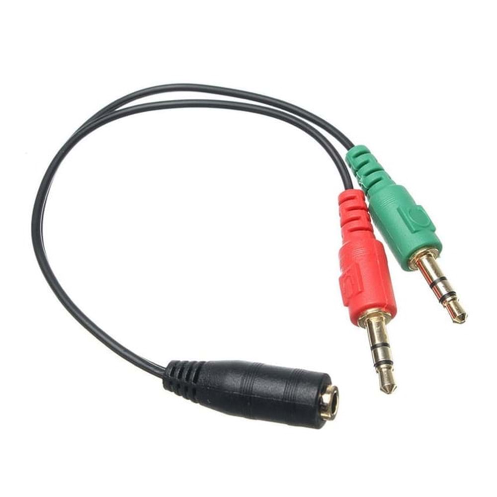 Kulaklık Mikrofon Ayırıcı Aparat 3.5mm Headphone Mic Audio