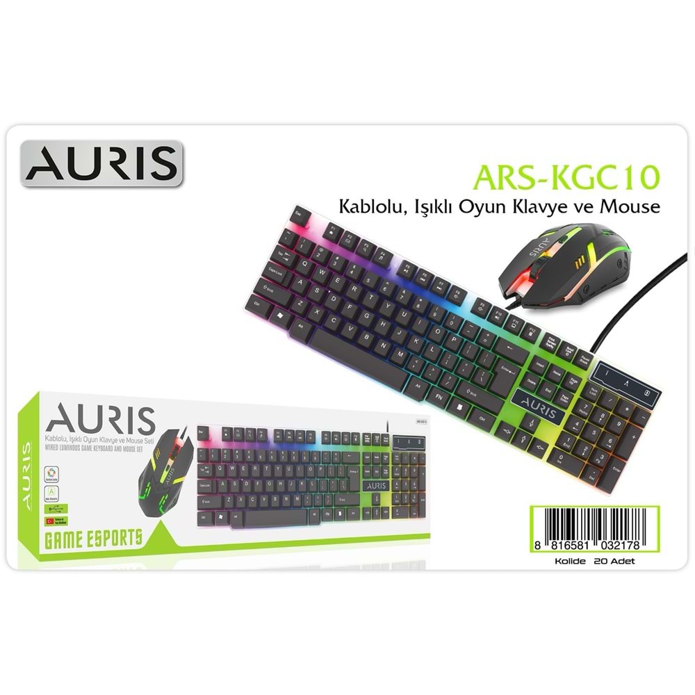 KGC10 KABLOLU IŞIKLI OYUN KLAVYE - MOUSE