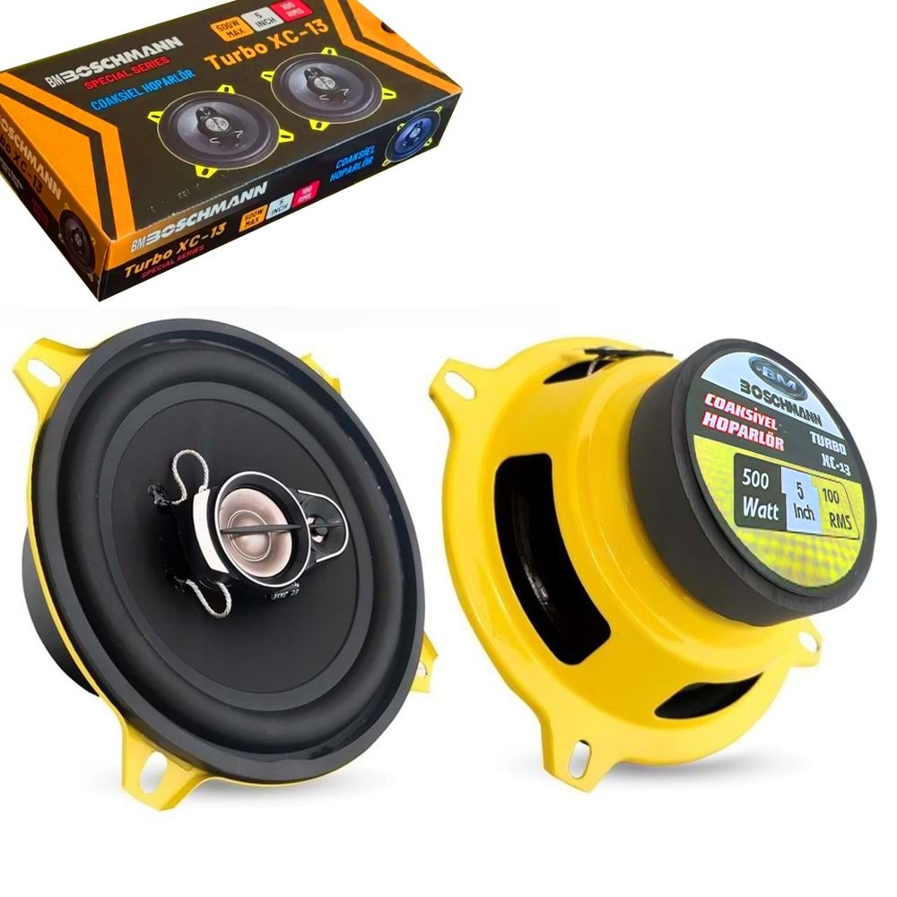 Turbo XC-13 Oto Hoparlör Koaksiyel 13cm 500w Tweeterli 2 Adet