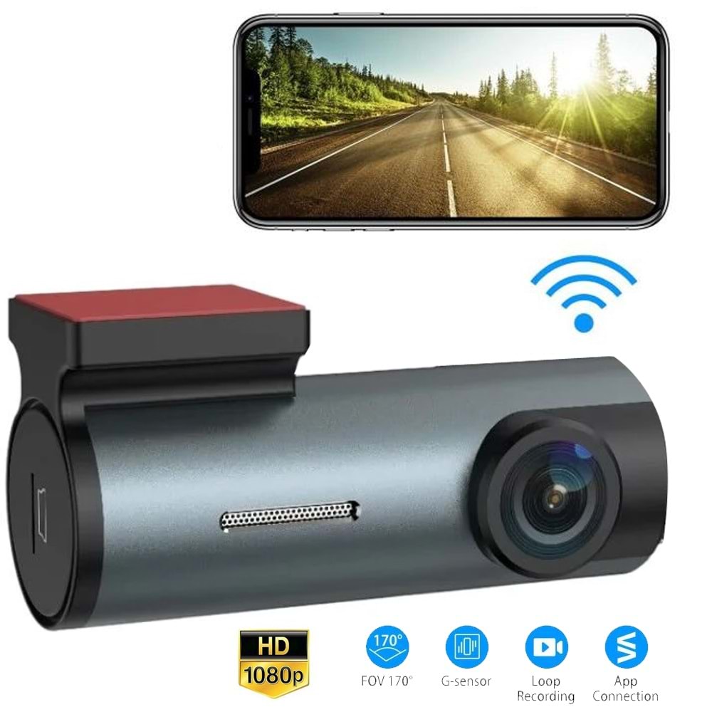 MR-14 Wifi Araç Kayıt Kamerası DVR Bluetooth 1080p