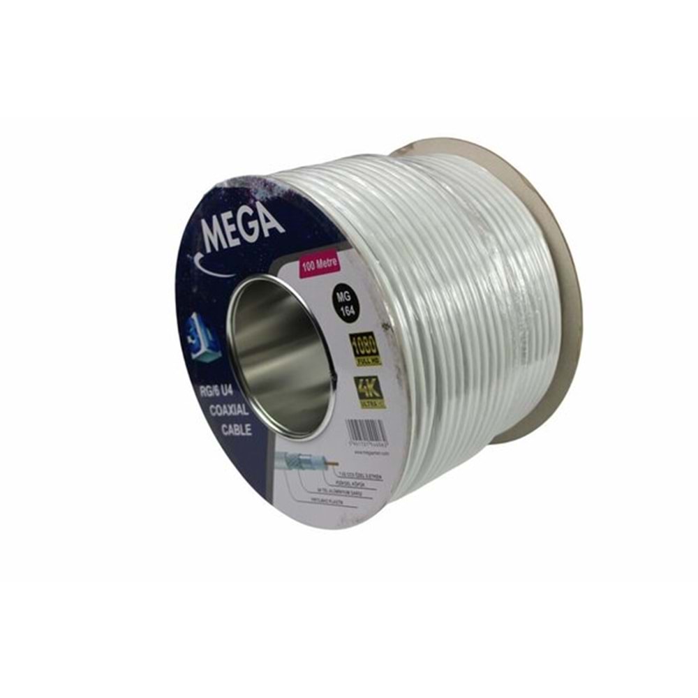 RG6 U4 64 TEL 100 MT BEYAZ MG-164