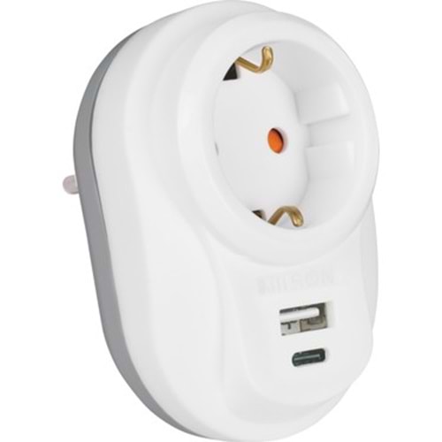 AKIM KORUMALI PRİZ USB + TYPE C HIZLI ŞARJ