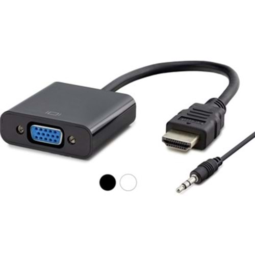 HADRON HDX2019 ÇEVİRİCİ HDMI TO VGA + SESLI