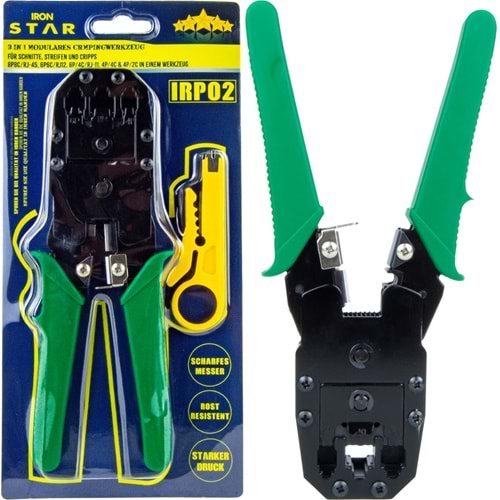 IRONSTAR IRP02 YENİ NESİL 4P/6P/8P RC45 KONNEKTÖR PENSE