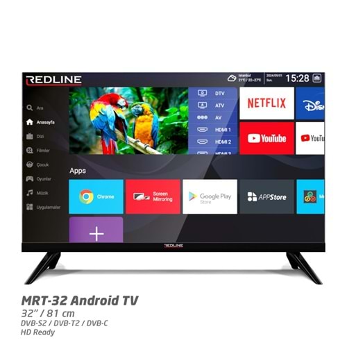 REDLINE 32 INÇ Android Televizyon MRT-32 Android TV