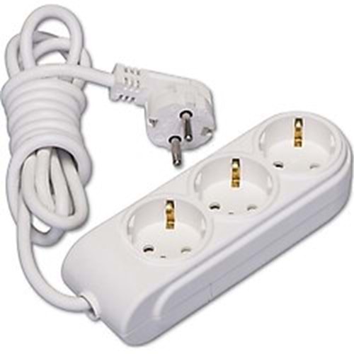 PLUS 5MT ANAHTARSIZ ÜÇLÜ PRİZ