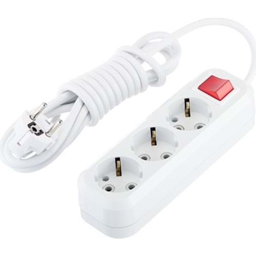 PLUS 3MT ANAHTARLI ÜÇLÜ PRİZ