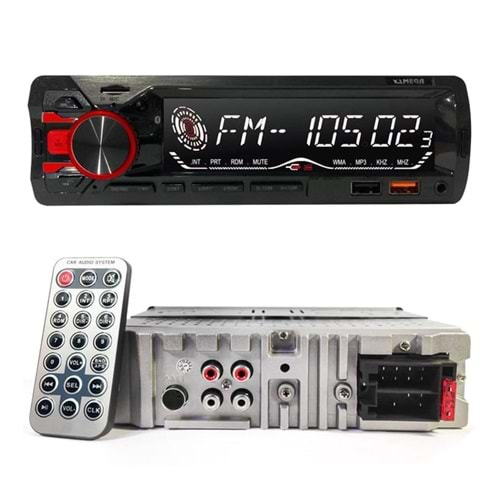 MEGA VM-948 Oto Teyp 4X60 Watt Bluetooth Büyük Ekran 2xUsb Sd Fm Aux 7 Renk