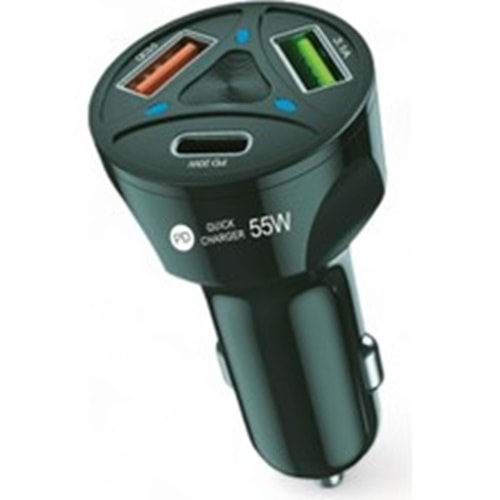 SBZ-CR10 55W 2USB+PD OTO ADAPTÖR