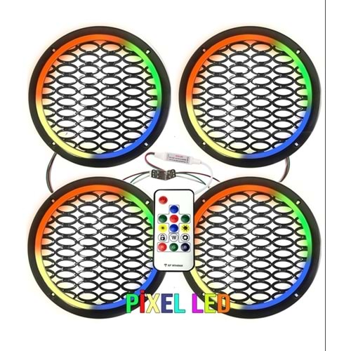 Pixel Ledli 20cm Hoparlör Kapak Animasyonlu 4 Adet PK-5651