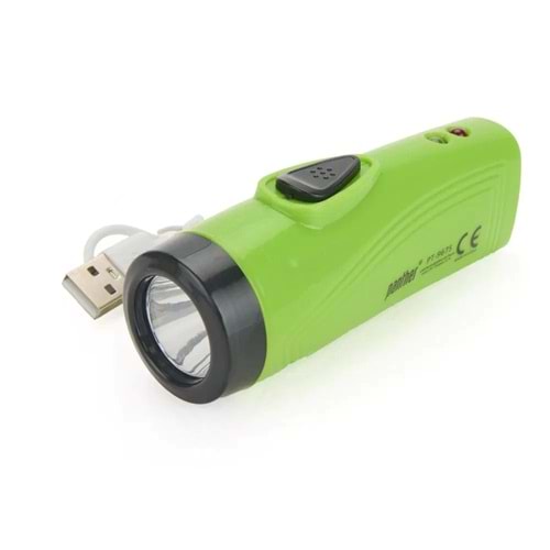 PANTHER PT-9675 USB ŞARJLI EL FENERİ