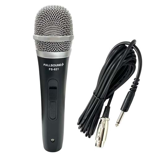 K-FS-821 El Mikrofonu Kablolu 5mt Dinamik Fullsound