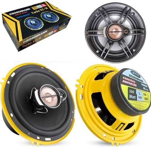 Turbo XC-16 Oto Hoparlör Koaksiyel 16cm 600w Tweeterli Kapaklı 2 Adet