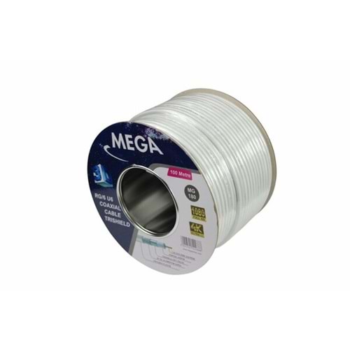 RG6 U6 80 TEL 100 MT BEYAZ MG-180 TRISHIELD MEGA