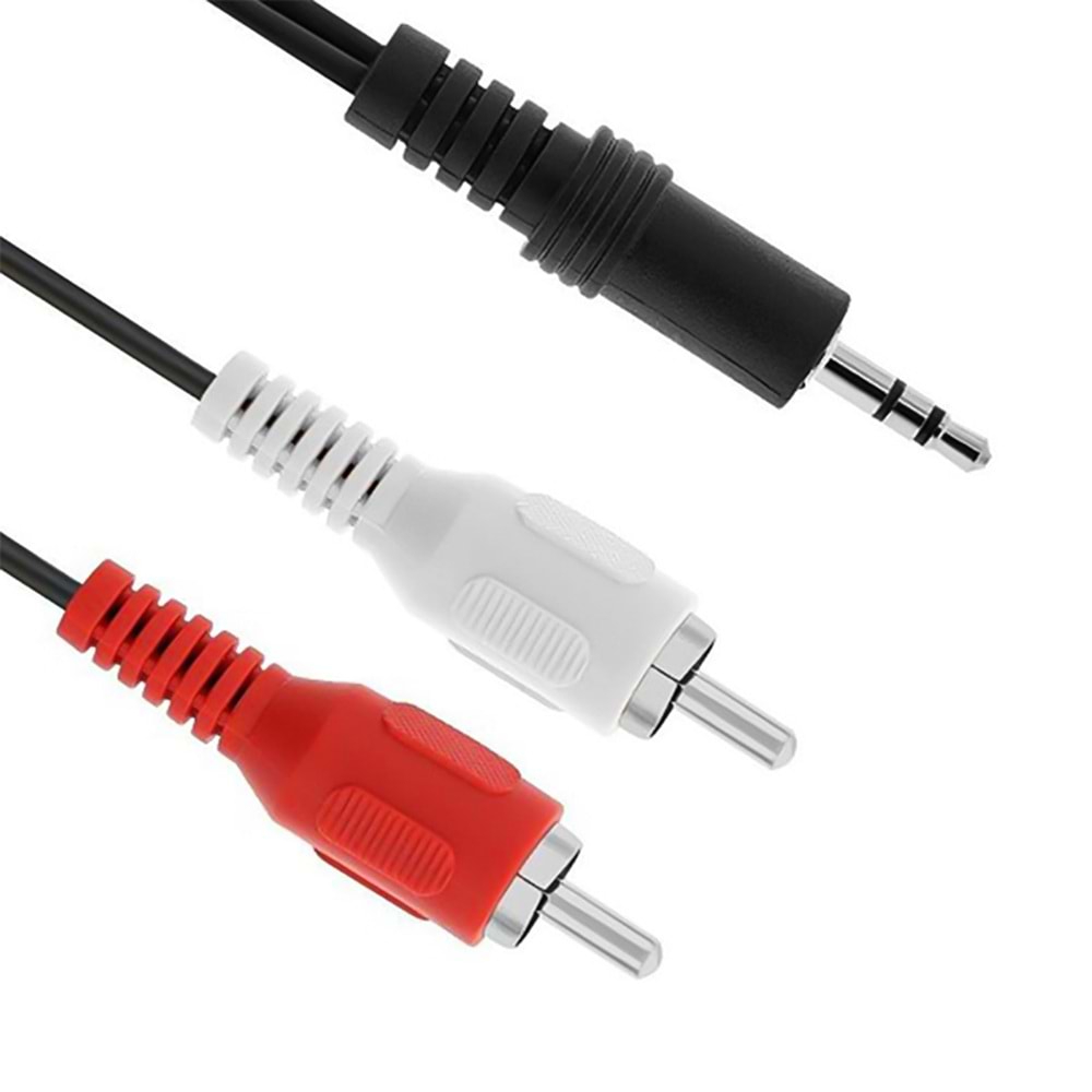 2 RCA ERKEK + 3.5 MM STEREO ERKEK 1.5 METRE KABLO