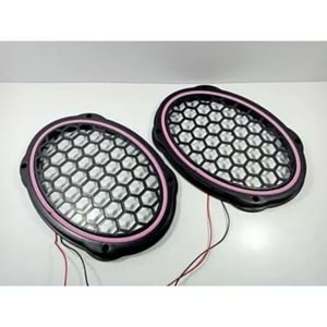 Ledli Hoparlör Kapak Oval 2 Adet